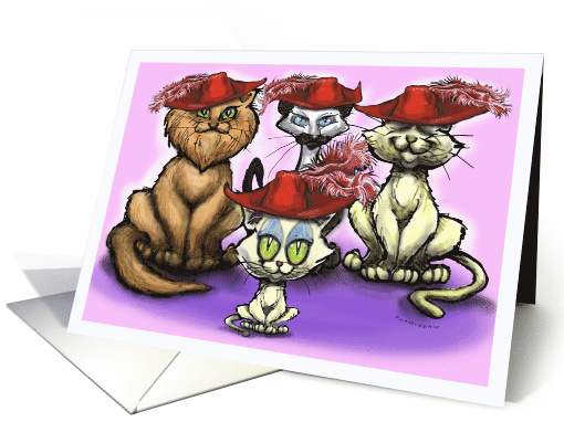 Cats in Red Hats card (1476118)
