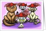 Cats in Red Hats card