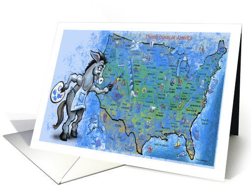 Paint America BLUE Blank Inside card (1875524)