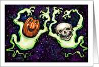Ghostly Halloween Spooks card