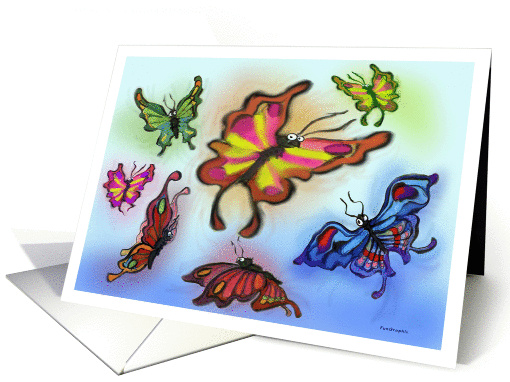 Butterflies card (237518)