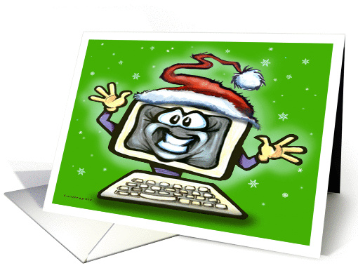 Computer Christmas card (239543)