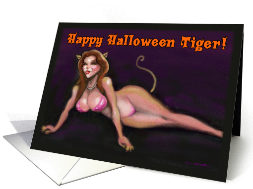 Happy Halloween Tiger card (240250)