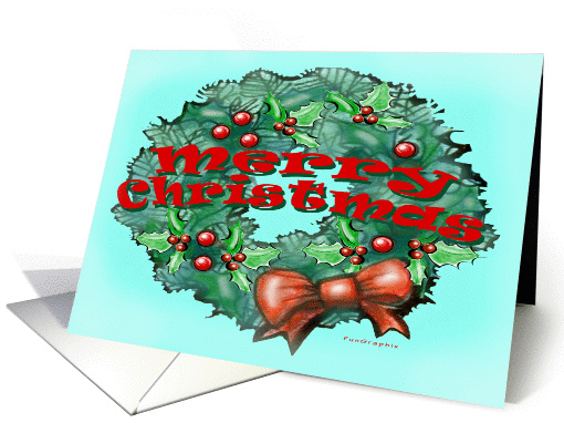 Merry Christmas Wreath card (246849)