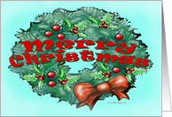 Merry Christmas Wreath card