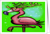 Christmas Flamingo Card