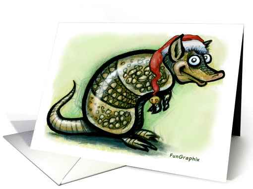 Armadillo Christmas card (310101)