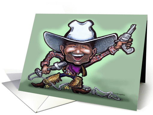 Singing Cowboy card (354149)