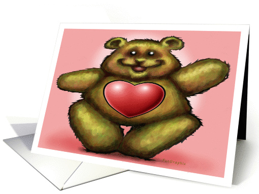 Heart Bear card (360714)