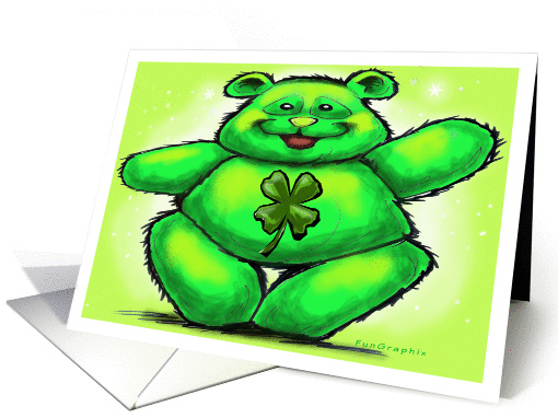 St Patty Bear card (360716)