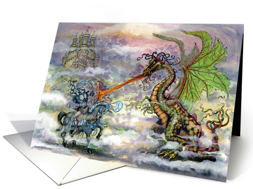 Knight & Dragon card (367510)