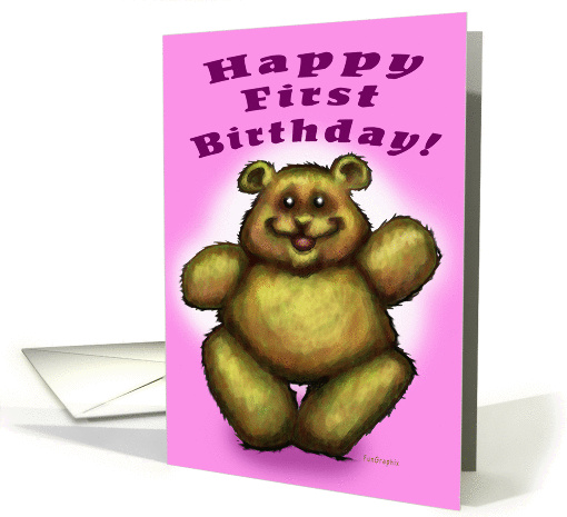 Happy First Birthday card (367708)