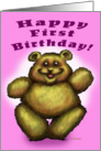 Happy First Birthday Card
