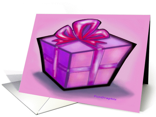 Pink Giftbox card (369150)