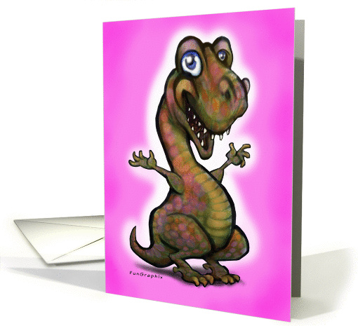 Baby Girl Dinosaur card (371621)