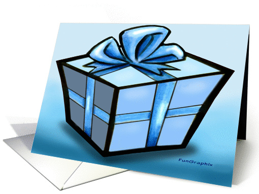 Blue Package card (401284)