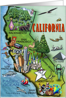 California Caroon Map Card
