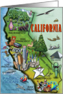 California Caroon Map Card