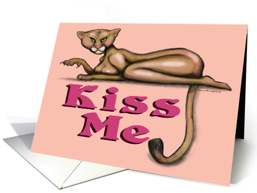 Kiss Me Cougar card (420136)