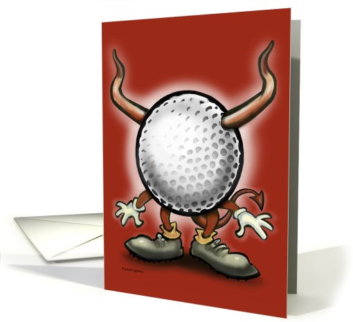 Golfing Devil card (551029)