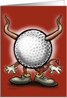 Golfing Devil card