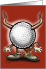 Golfing Devil card