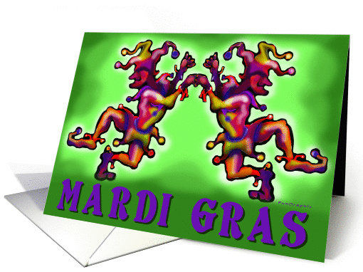 Mardi Gras Jesters card (558293)