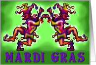 Mardi Gras Jesters card