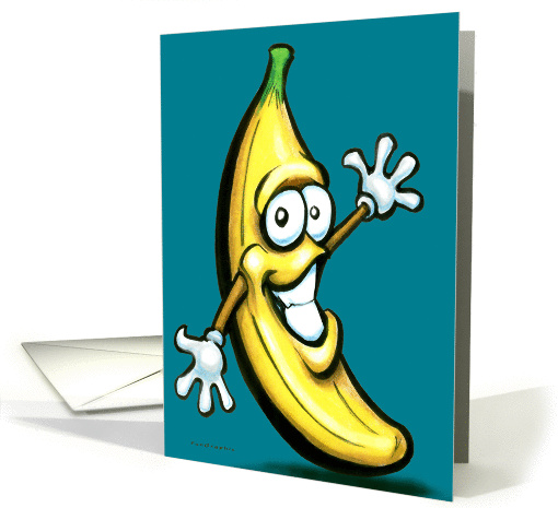 Banana, with smile card (608356)