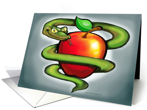 Snake with Apple card (629613)