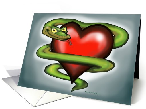 Love Bites, Snake Around Heart card (632626)