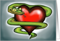 Love Bites, Snake Around Heart card