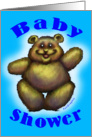 Boy Baby Shower, Blue Bear card