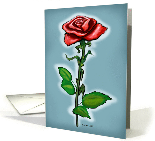 Single Red Rose, Thank You for Gift card (654822)
