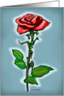 Single Red Rose, Thank You for Gift card