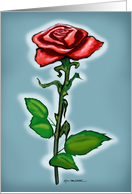 Single Red Rose, Thinking of You to Wife card