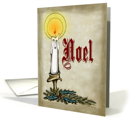 Noel - Christmas Candle card (661024)