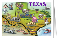 We’ve Moved, Texas Cartoon Map card