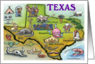 We’ve Moved, Texas Cartoon Map card