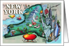 We’ve Moved, New York Cartoon Map card