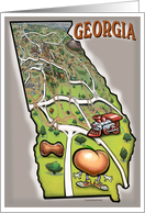 We’ve Moved, Georgia Cartoon Map card