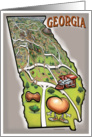 We’ve Moved, Georgia Cartoon Map card
