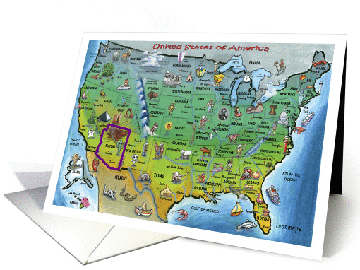 We've Moved, Arizona USA map card (665817)