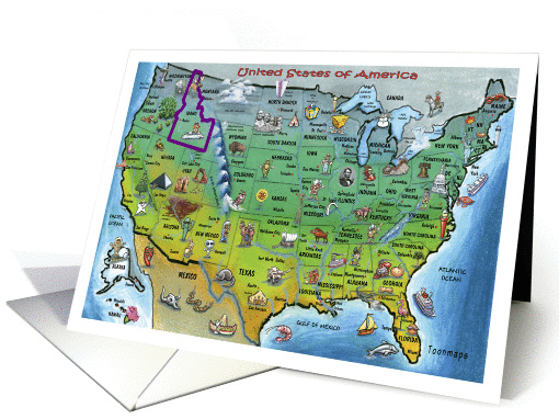 We've Moved, Idaho USA map card (665823)