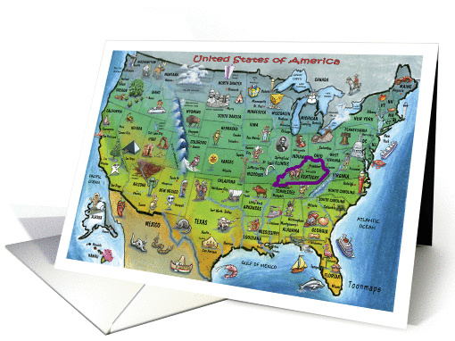 We've Moved, Kentucky USA map card (665837)