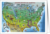 We’ve Moved, Mississippi USA map card