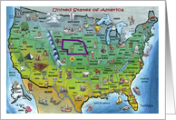 We’ve Moved, Nebraska USA map card