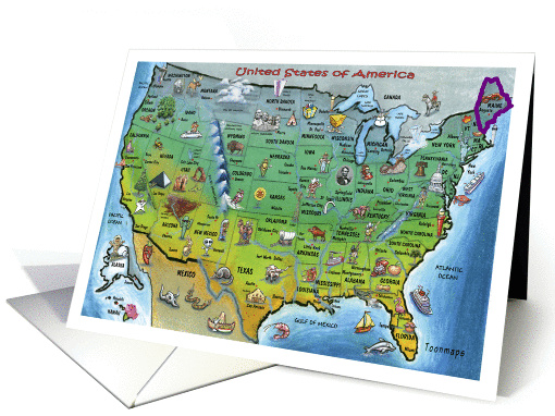 We've Moved, Maine USA map card (665944)
