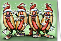 Hot Dog Christmas card