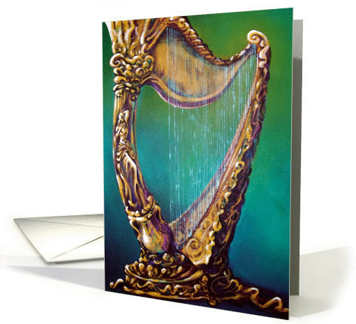 St. Patrick's Day Harp card (772484)